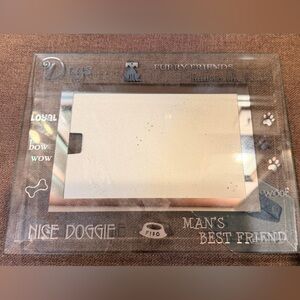 Glass Dog-Themed Picture Frame